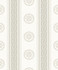 Seabrook Wallpaper Classico Medallion Stripe Cream & Metallic Champagne Piano  Netherlands 57.5 6.3" 20.9"  - My Fabric Connection -