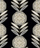 Seabrook Wallpaper Belle Floral Stripe Black Tie & Metallic Gold Piano  Netherlands 57.5 12.6" 20.9"  - My Fabric Connection -