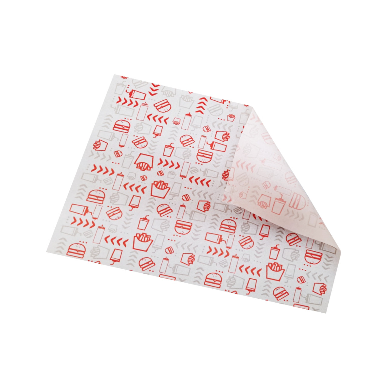 Greaseproof Paper - BURGER & SHAKES - 1/2 Cut [2 Out] 400 x 330mm - 800/BDL  - Netra Hospitality & Hygiene