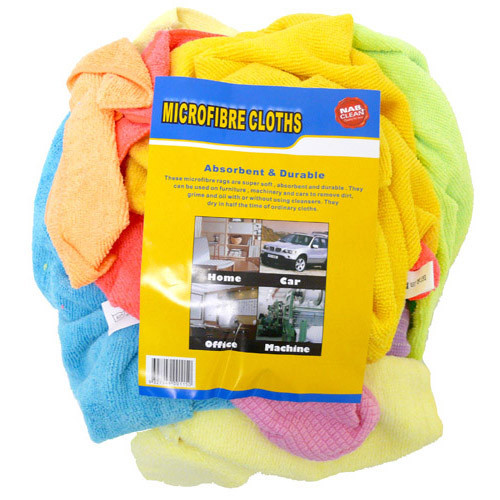 Rags - Microfibre Mixed Bag of Colour & Sizes - Minimum 13 Rags - Netra ...