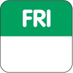 Food Rotation Label - PERMANENT - Square - 24mm Prep [61500] - FRIDAY