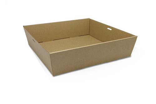 Catering Tray - SQUARE - Brown (LARGE) - 80mm High - [SCTL] - 280x280x80mm