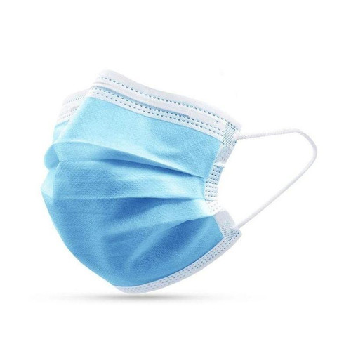 Medical Mask 3Ply with 2 Ear Loop - Level 1 - BFE ≥ 95% - Anti-fog nasal strip - Non Woven - Colour Blue