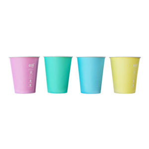 Coffee Cup (AQUEOUS) - SINGLE Wall - 16oz Mixed PASTEL Colour - (20 x 50) CTN/1000