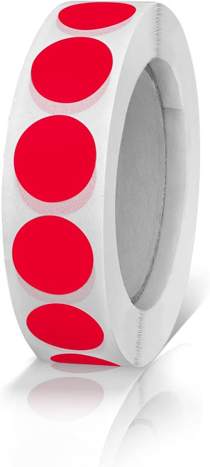 Food Rotation Label - QUIK STIK - RED DOT - 14mm [24482] - 1050/Roll