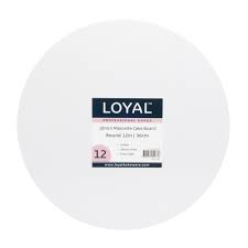 Cake Board MASONITE - Round - WHITE - 10" x 10mm - 15/PKT