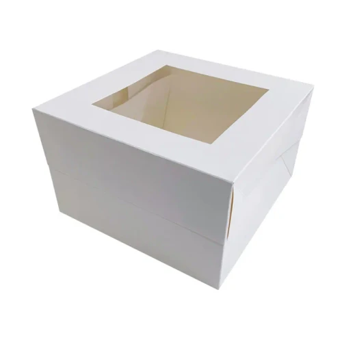 Cake Box - FLAT with WINDOW - 4x4x3'' - 100/CTN