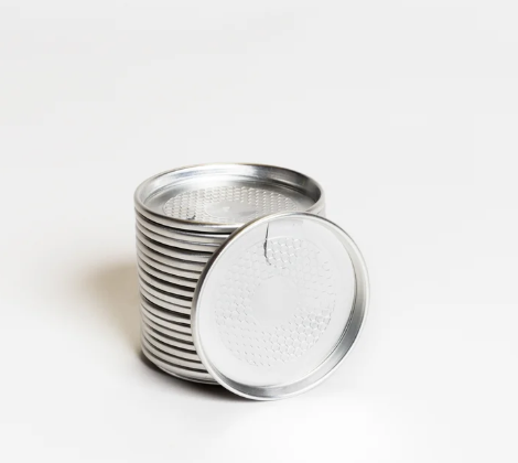 ALUMINIUM LID ONLY (SILVER) - WIDE MOUTH Peel Back Style - to suit PET CANS 330ml (500ml)