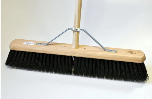 Platform Broom with 1.5M Handle and Reinforced Metal Bracket - 60cm Timber Backed Bassine Bristles