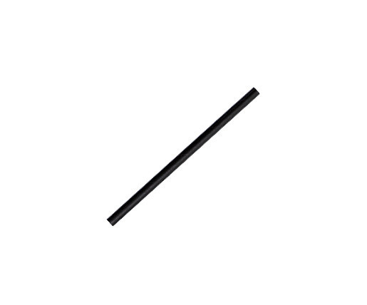 Straws (Paper) - Cocktail - BLACK - 4Ply - Dispenser Box - Unwrapped - BIOSERV - 135mm x 6mm Bore - 2500/CTN