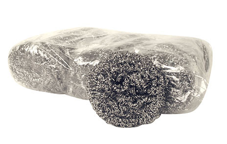 50g Stainless Steel Scours - Individually Wrapped PKT/12