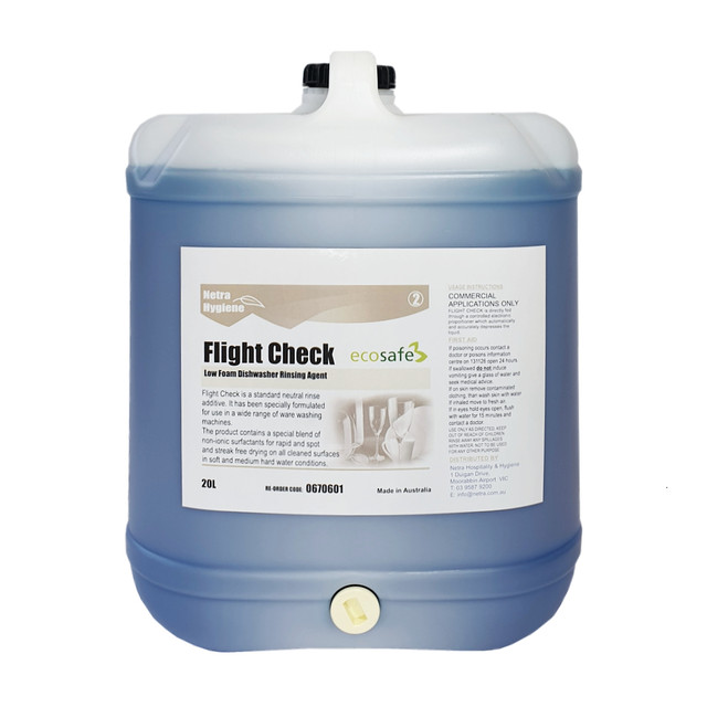 FLIGHT CHECK - Rinse Aid & Drying Agent Blue 20L