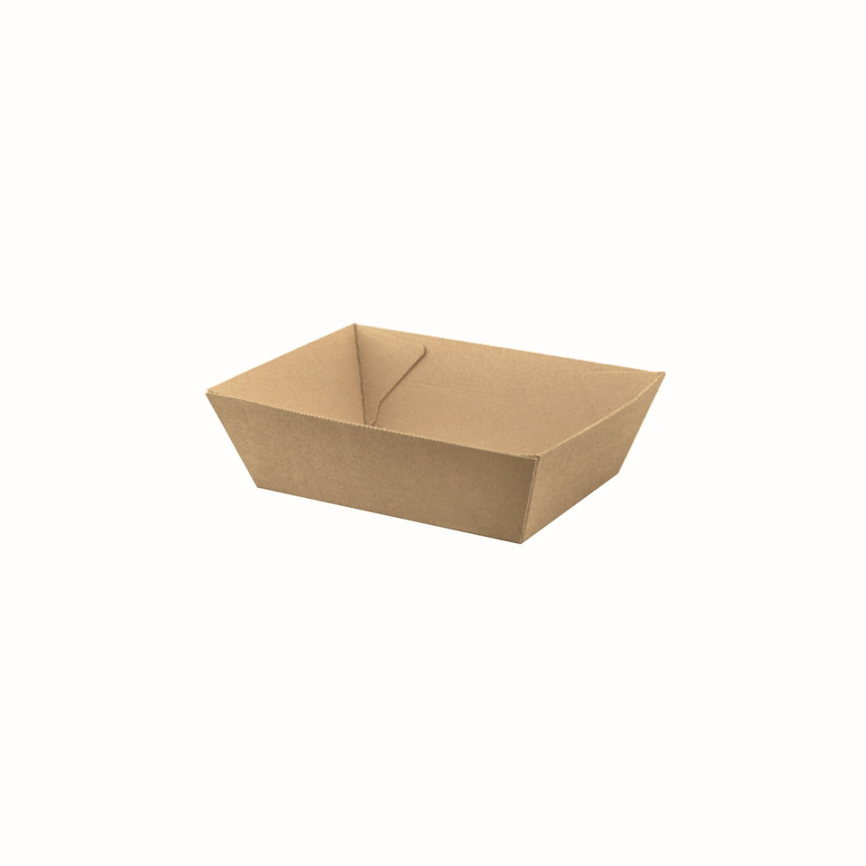 Food Tray #1 (Corrugated) - Brown Kraft - 130x91x50mm - 500/CTN