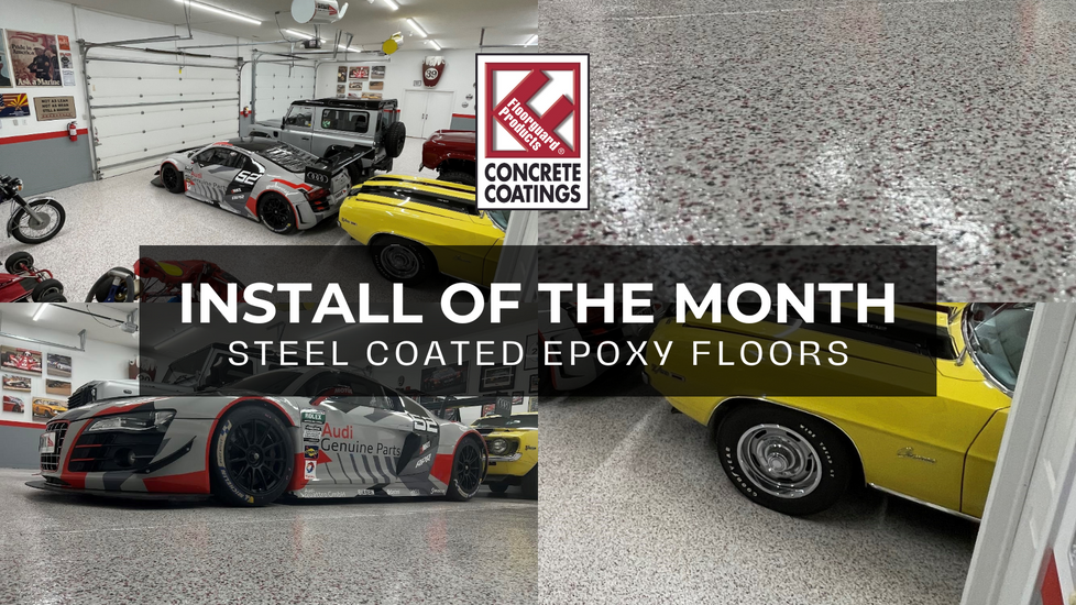 Transformación de garajes en salas de exposición: cómo Steel Coated Epoxy Floors utilizó nuestro sistema Platinum Flake +Plus para crear un impresionante suelo de escamas.