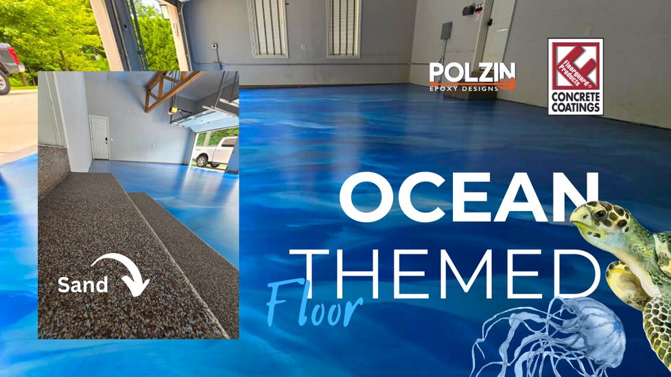 Suelo con temática oceánica: Impresionante transformación del suelo de Polzin Epoxy Designs con productos Floorguard