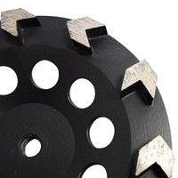 7" Arrow Segment Cup Wheel - 25/30 Grit Diamond Blade