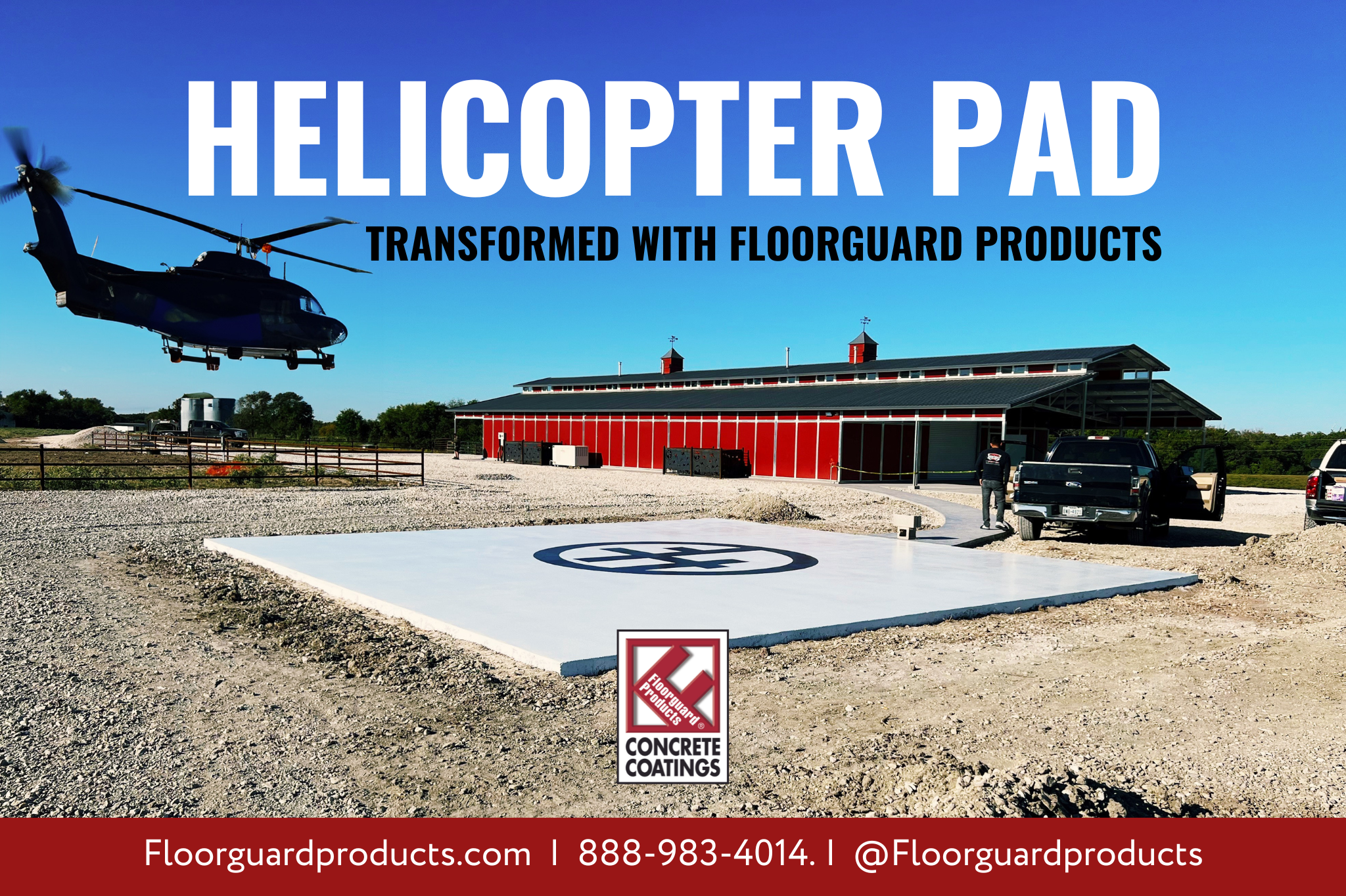 Helicopter Pad Transformed by Garages Done Right with Floorguard Products