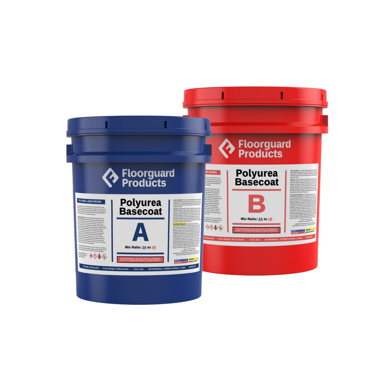 Polyurea Basecoat Part A and Part B