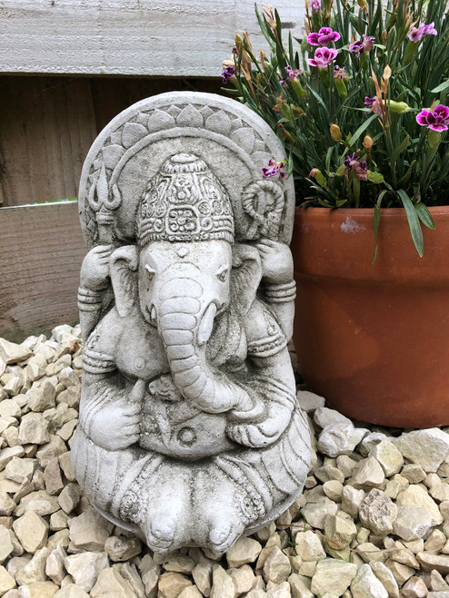 Reconstituted Stone Oriental Ganesh Statue