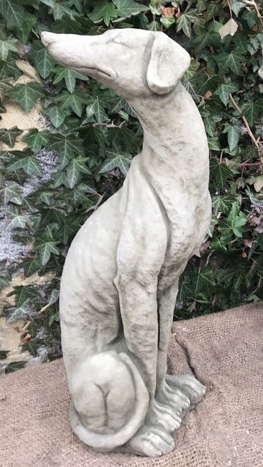 Reconstituted Stone Lurcher Dog Statue Garden Ornament