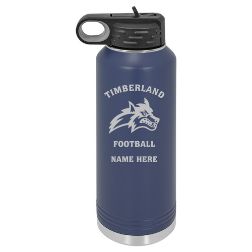 40 oz Navy Water Bottle with Timberland logo