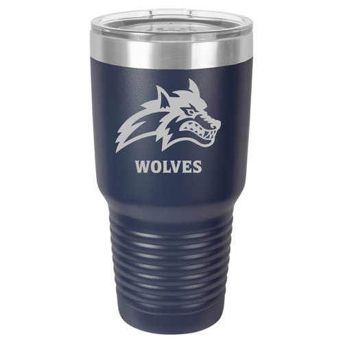 30 oz Navy Blue Tumbler with Timberland Logo
