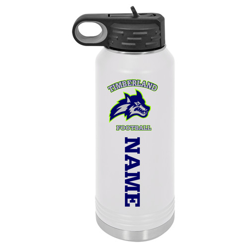 40 oz White Water Bottle with Timberland logo