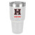30 oz White Tumbler with logo