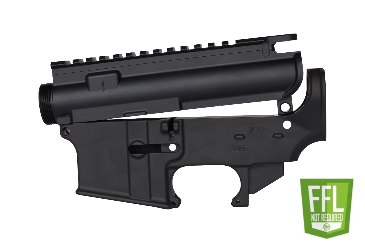 AR-15 80% Lower & Upper Receiver Set – Forged 7075-T6 – Anodized Black