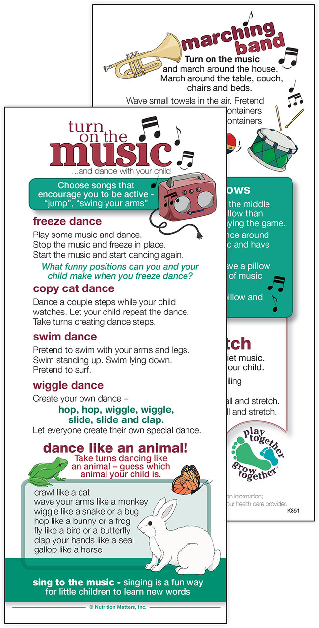 Turn on the Music Activity Card - Nutrition Matters