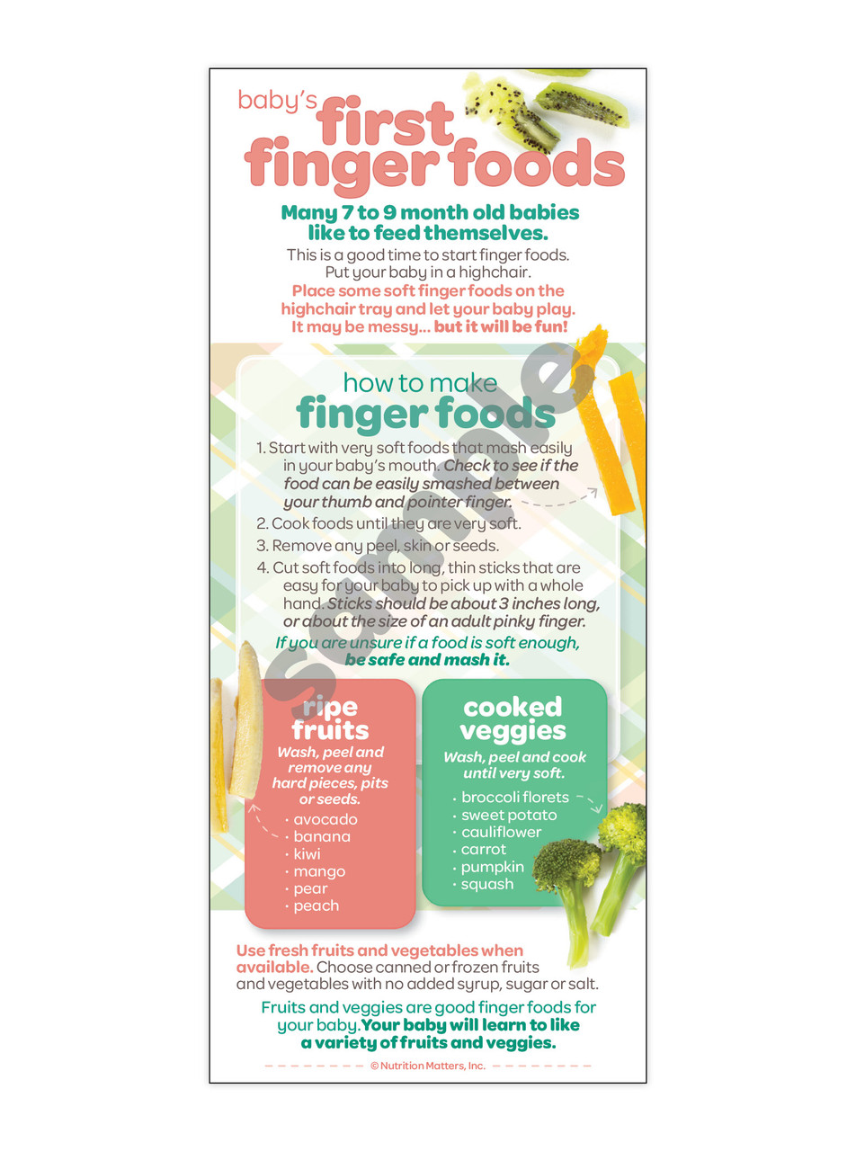 First Fifnger Baby's First Finger Foods - Nutrition Matters