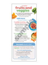 Toddler Fruits and Veggies Card Toddler Fruits and Veggies Card