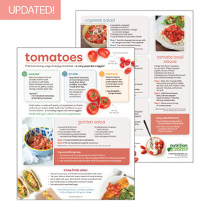 Tomatoes Recipe and Storage Sheet