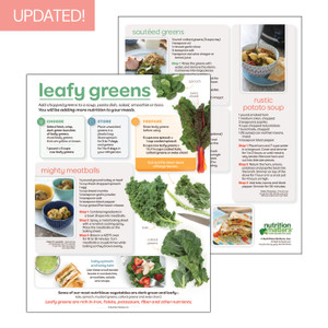 Leafy Greens Recipe and Storage Sheet
