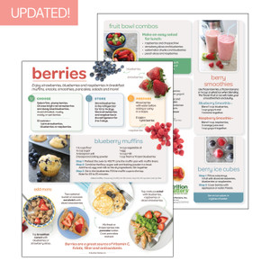 Summer Berries Recipe and Storage Sheet