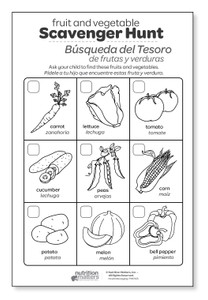 Fruit and Veggie Scavenger Hunt Sheets Fruit and Veggie Scavenger Hunt Sheets