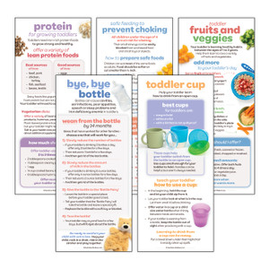 Set of Toddler Feeding Nutrition Cards