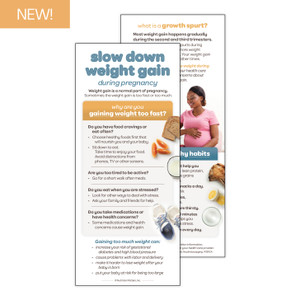 Slow Down Weight Gain During Pregnancy Card Slow Down Weight Gain During Pregnancy Card