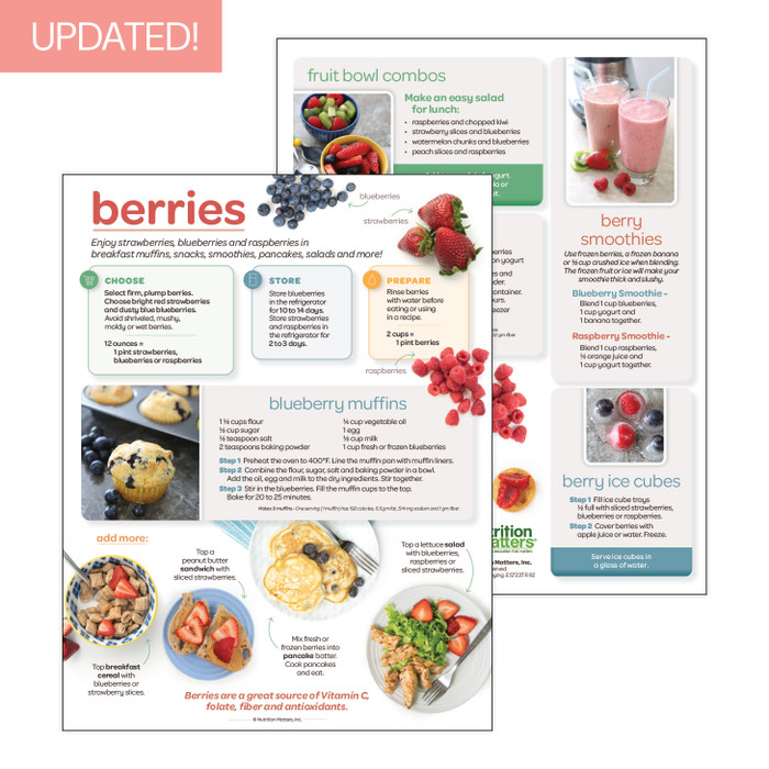 Berries Recipe and Storage Sheet