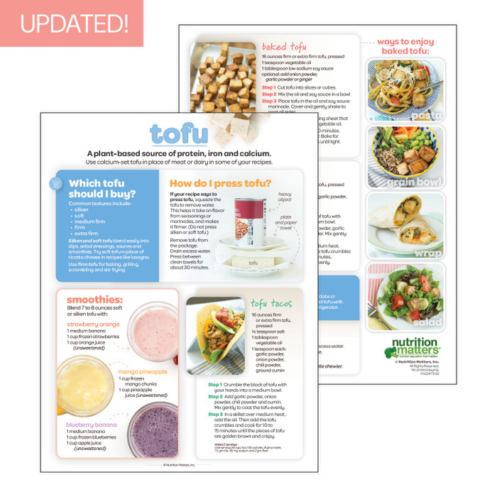 Tofu Cooking and Recipe Sheet