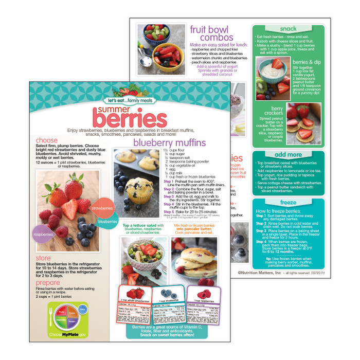 Sale - Summer Berries Storage & Recipe Sheet