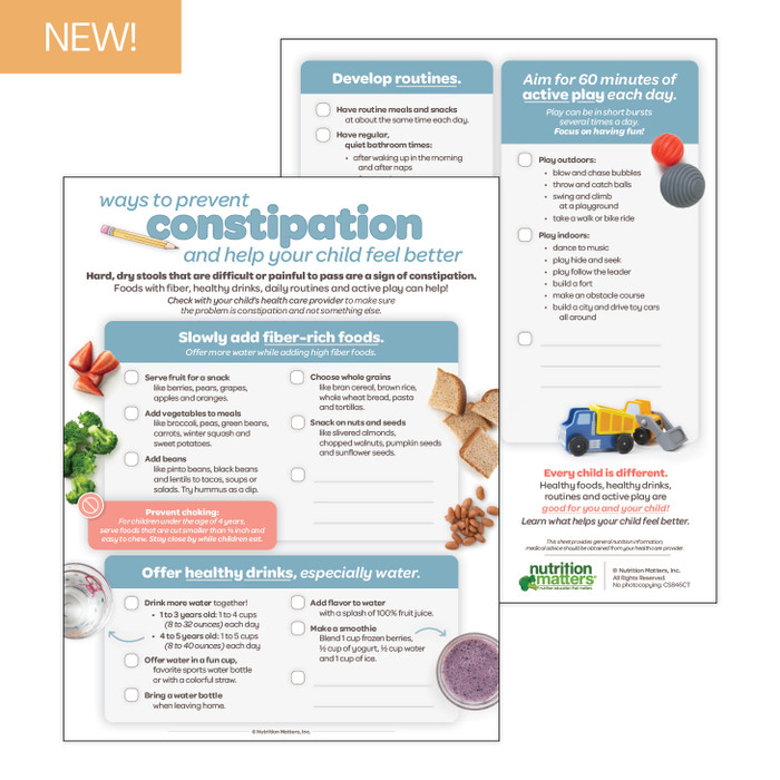 Ways to Prevent Constipation Interactive Sheet