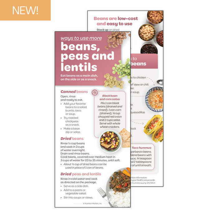 Ways to Use More Beans, Peas and Lentils Card
