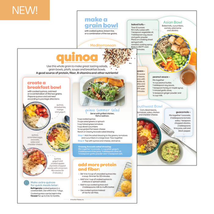 Quinoa Cooking and Recipe Sheet