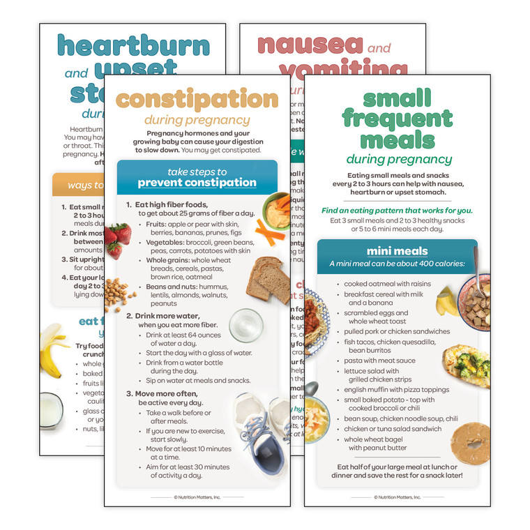 Set of Common Pregnancy Concerns and Discomforts Cards