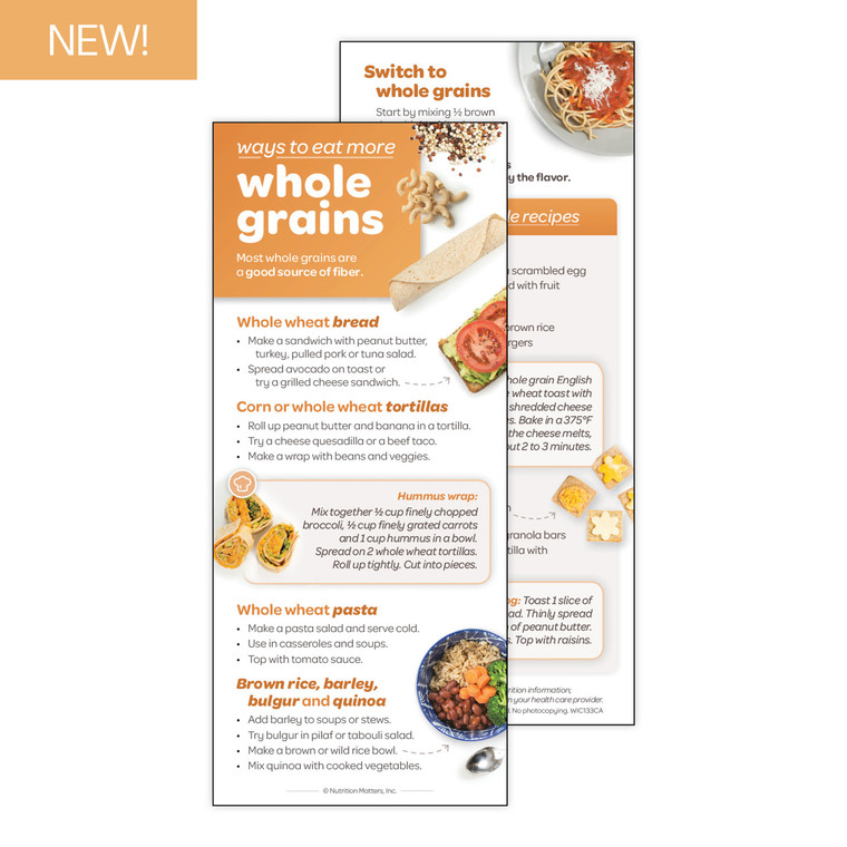 Ways to Eat More Whole Grains Card