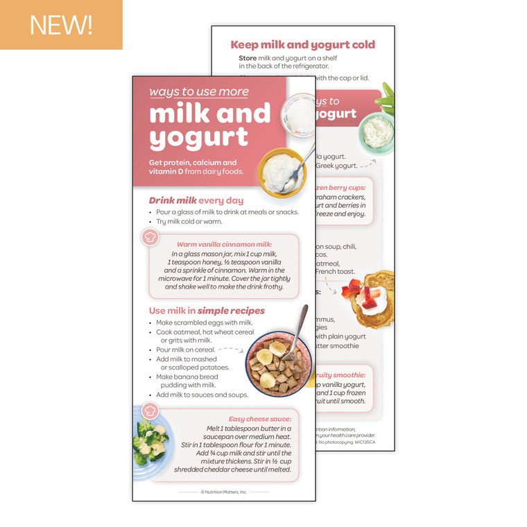 Ways to Use More Milk and Yogurt Card