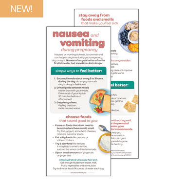 Nausea and Vomiting During Pregnancy Card - Nutrition Matters