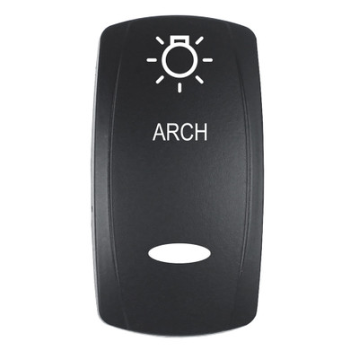 Pacer Actuator - 'ARCH' f\/V Series Contura Switches - Black - Laser Etched (Top\/Bottom Light) [EV2LE-ARCH]