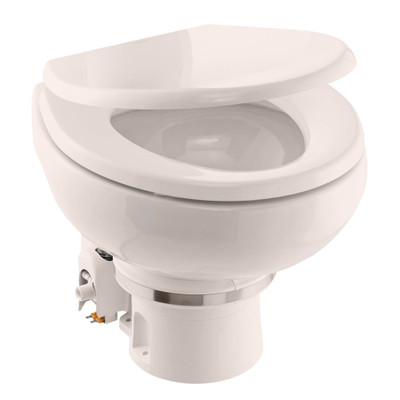 Dometic MasterFlush MF 7120 - Bone - Electric Macerating Toilet w\/Orbit Base  Slow Close Seat - Freshwater - 12V [9610007272]
